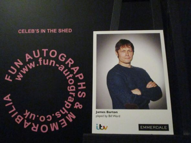 Bill Ward (James Barton) Original Emmerdale Coloured Itv Logo Cast Card
