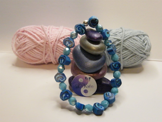 Perles Hexagonales Bleu