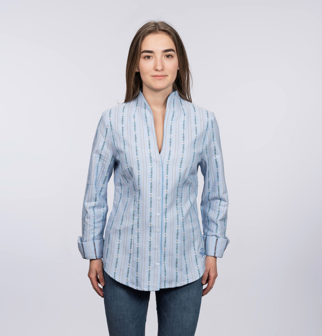 Chemise décolleté L.M Bleu ciel
