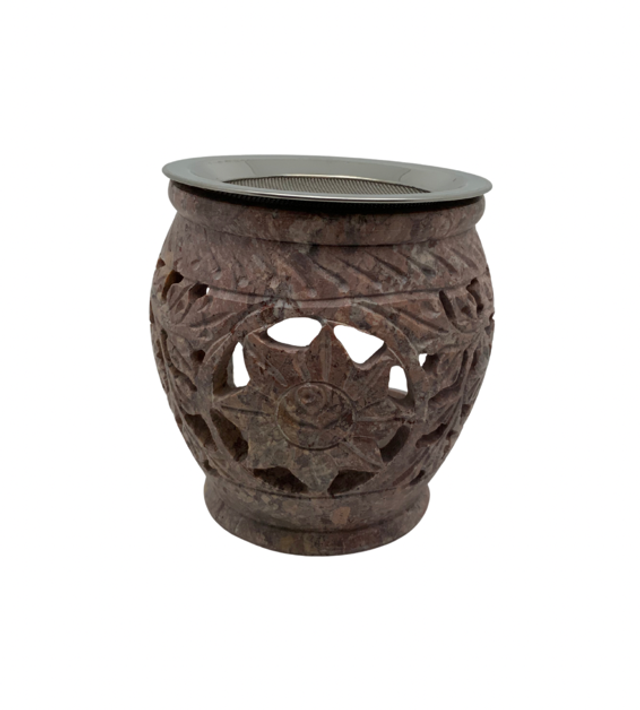 Brûleur d’encens en pierre ollaire « petit edelweiss »