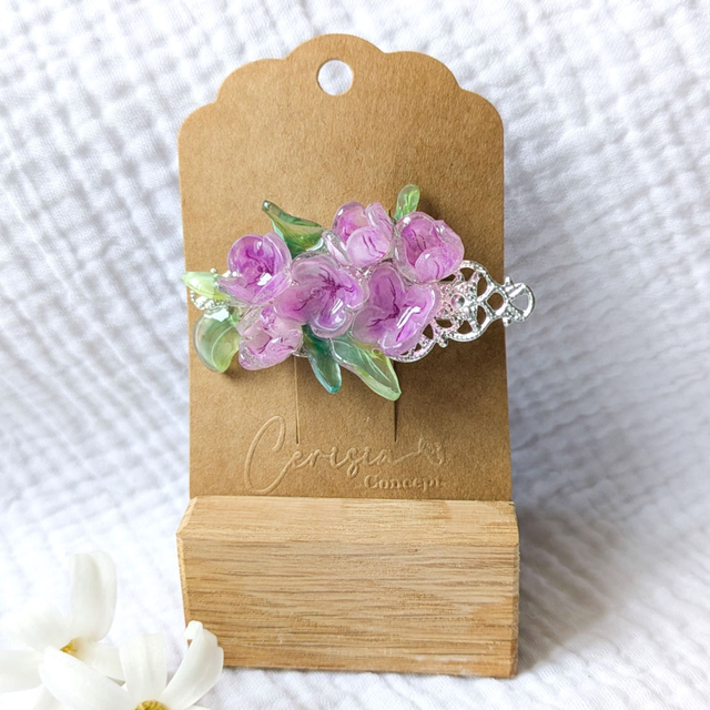 Barrette grande Lilas