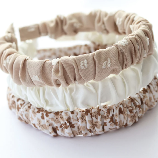 Haarbanden Romantic  Off White Satin