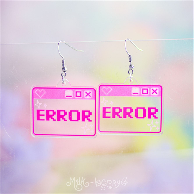 Boucles d'Oreilles Acrylique Error