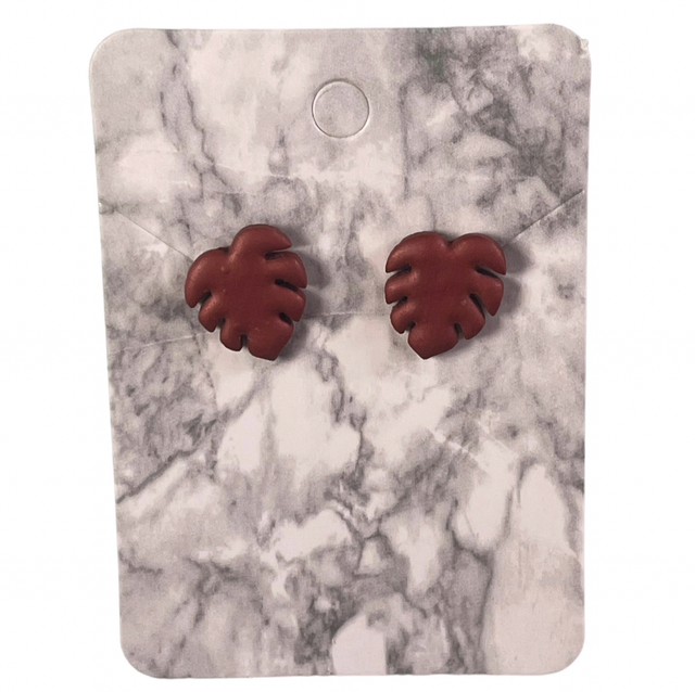 Copper leaf studs