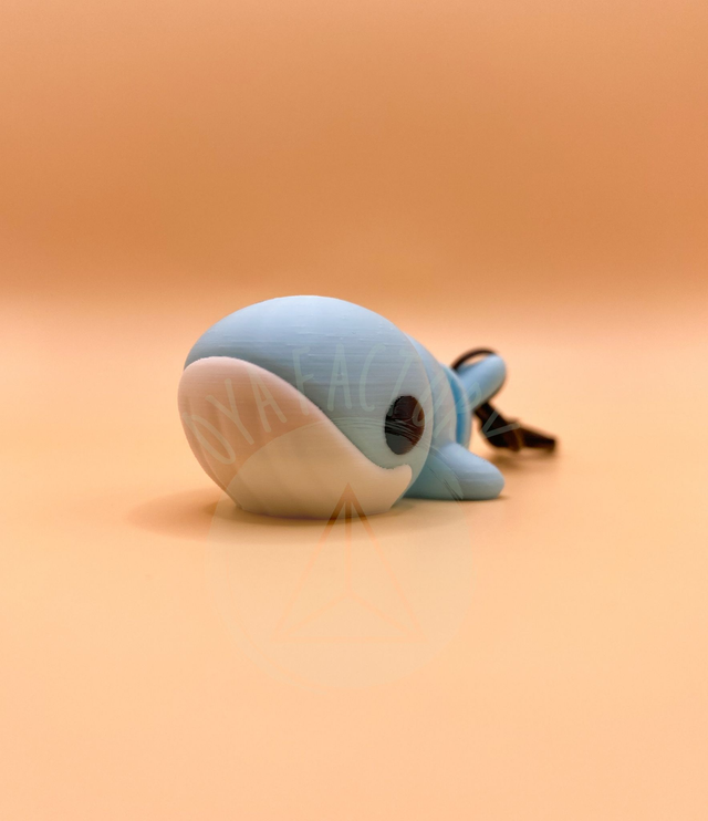 Porte-clés mini Baleine Bleue articulée
