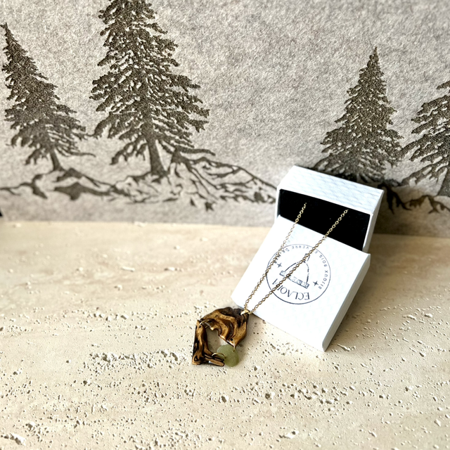 Collier Hêtre Échauffé &amp; Cœur de Mer 