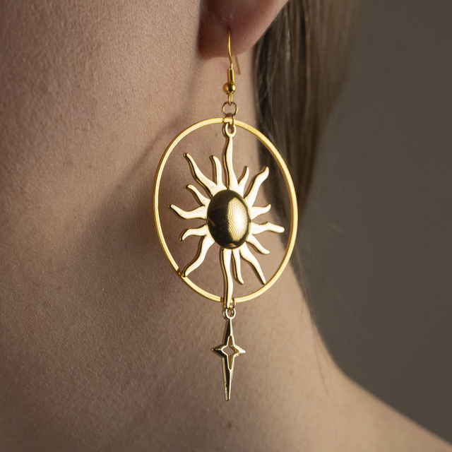 Sol - Boucles d&#039;oreilles dorées