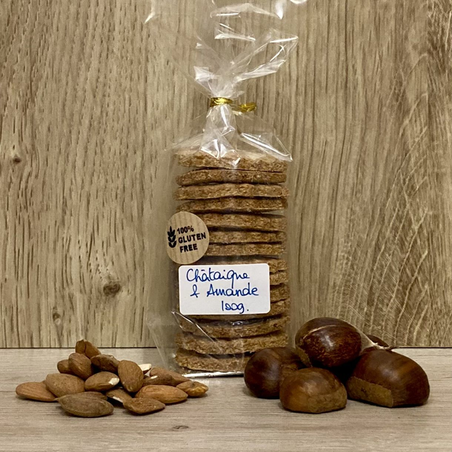 Biscuits Châtaigne et Amandes - 100 g.