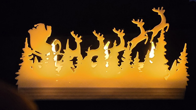 Porte bougie décor père noël