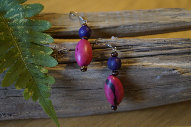 Graine double rose et violet