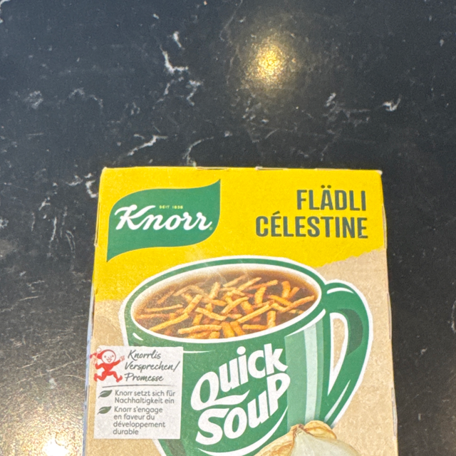 Soupe Quick Soup Knorr Célestine