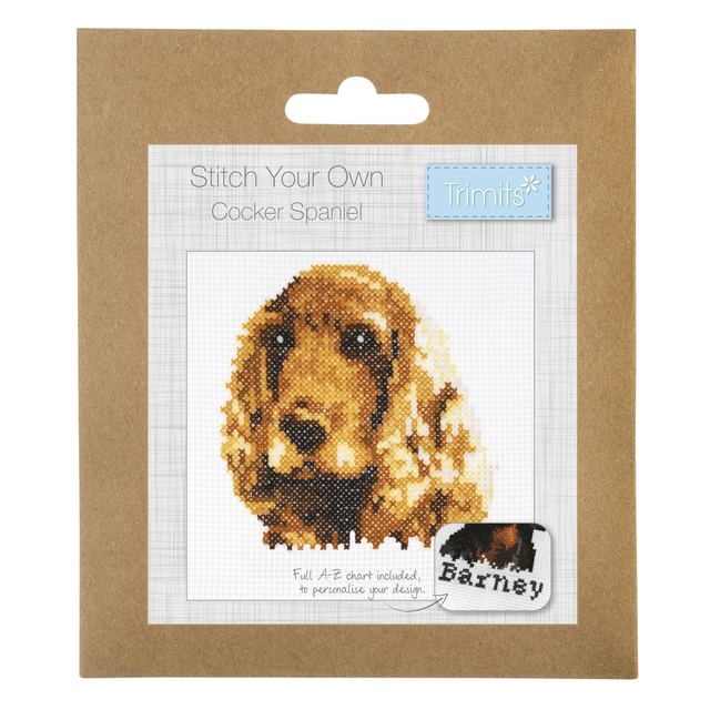 Counted Cross Stitch Kit: Mini: Cocker Spaniel Dog