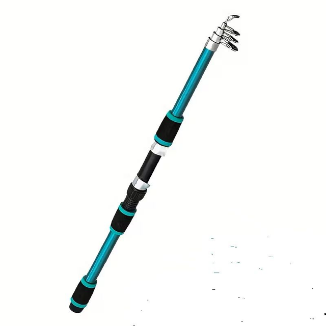 Canne à Pêche Télescopique Acier au Carbone 180 cm vert