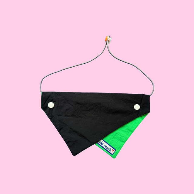 Mixed Colour Pet Kerchief (Black&Green)