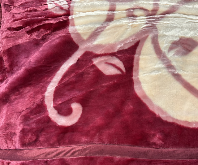 Couvertures, polaire, doublé 4kg 200/240 rouge bordeaux