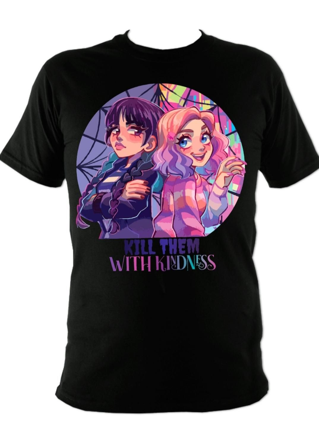 Wednesday and Enid Cartoon T-shirt