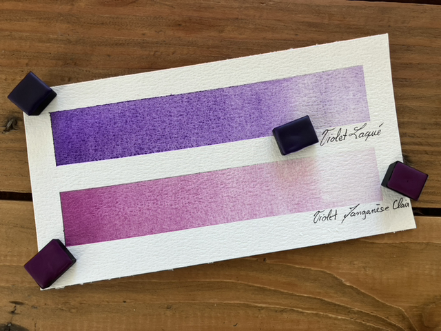 Violet Laqué  et Violet Manganèse Clair 