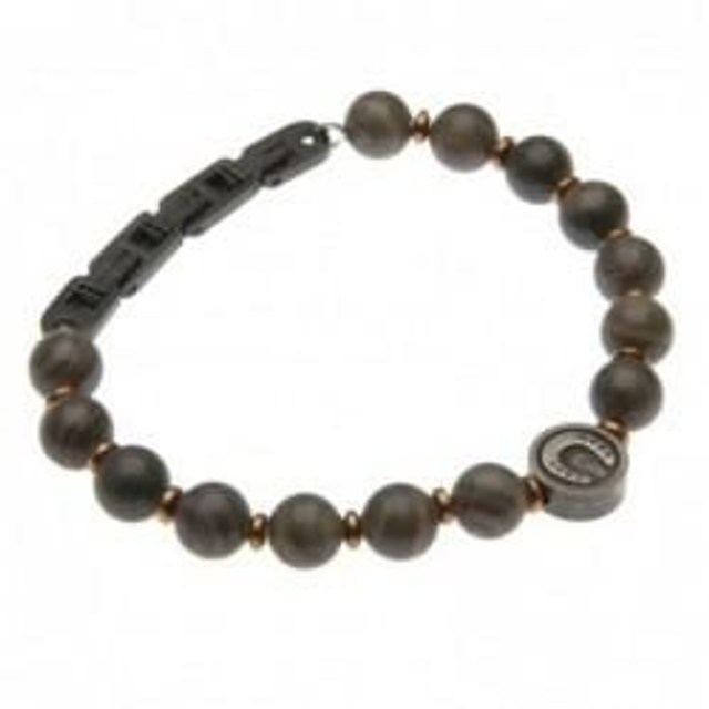 Bracciale uomo con pietre naturali bijoux e ferro di cavallo 