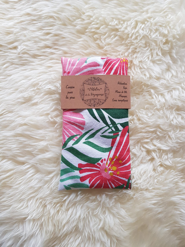 23 - Coussin pour les yeux - Fleurs multicolores