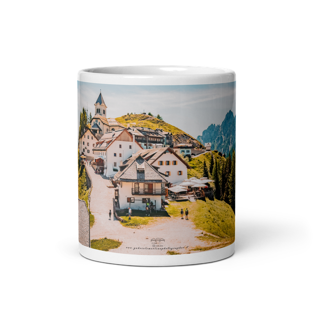  Tazza bianca lucida Monte Lussari summer 