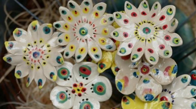 FLEURS Faïence Blanc