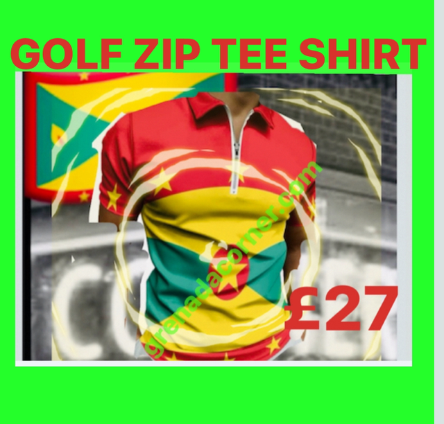 🇬🇩 GND GRENADA SPICE ISLE COLLECTION  -  ZIP GOLF TEE UNISEX