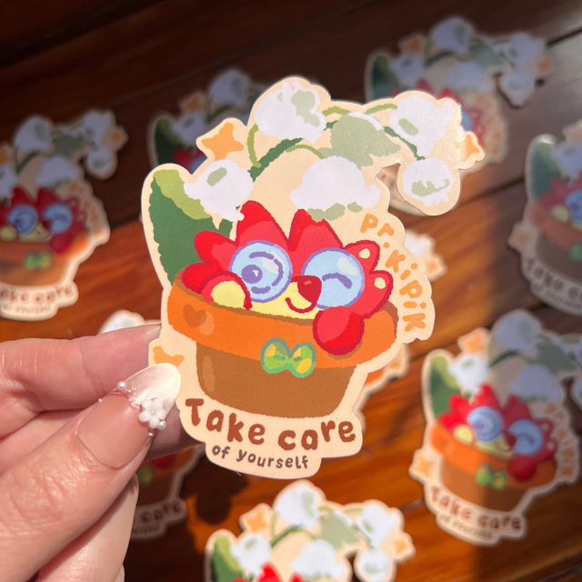 Sticker glossy - Lys de la vallée 