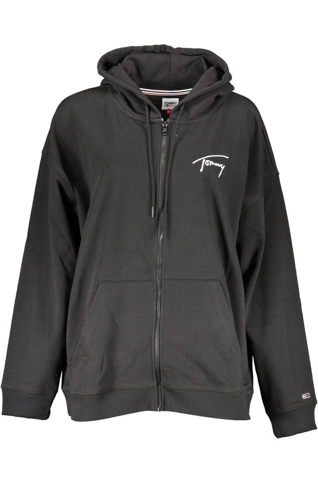 TOMMY HILFIGER FELPA CON ZIP DONNA NERO