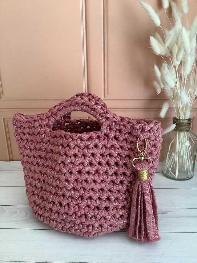 Sac à main panier au crochet