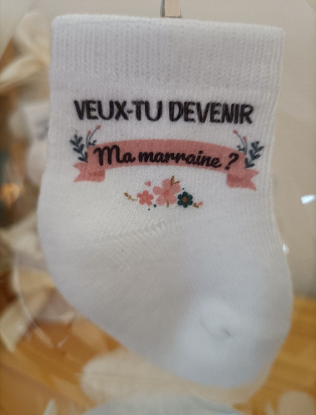 Ballon Bulle cadeau "demande marraine"