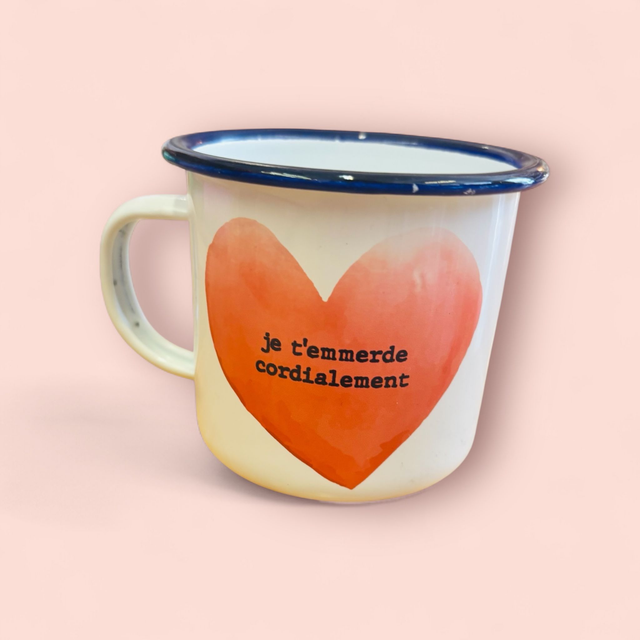 Mug émaillé Je t&#039;emmerde cordialement