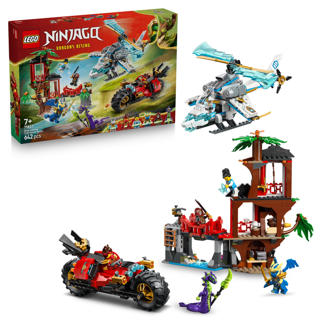 LEGO 71857 Ninjago Showdown am Baumhaus mit dem Ninja-Bike