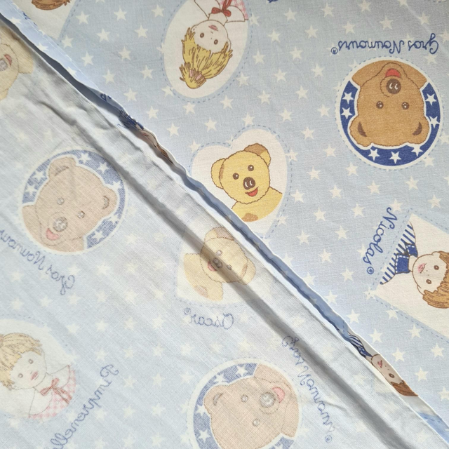 Tissu vintage Pimprenelle et Nicolas