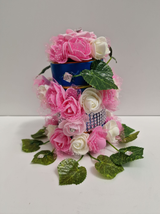 Boite A Bijoux Boite Décorative Avec Fleurs Roses Et Blanches