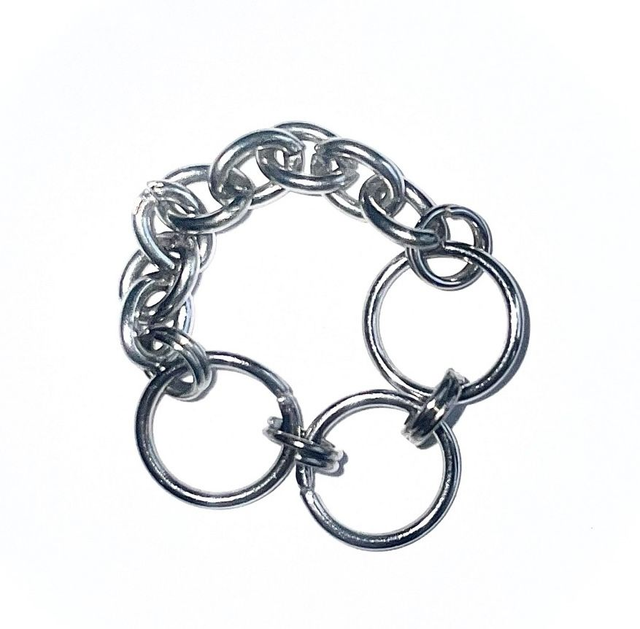 'circle ring' silver