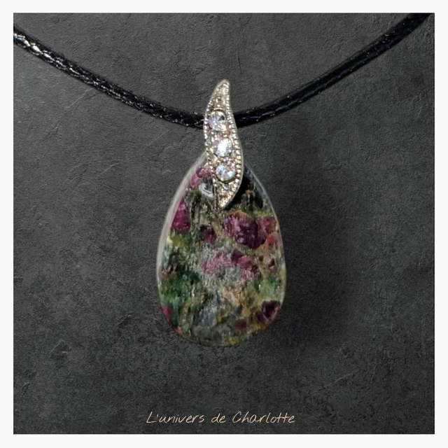 Pendentif &quot;Rubis fuschite&quot; PN-107