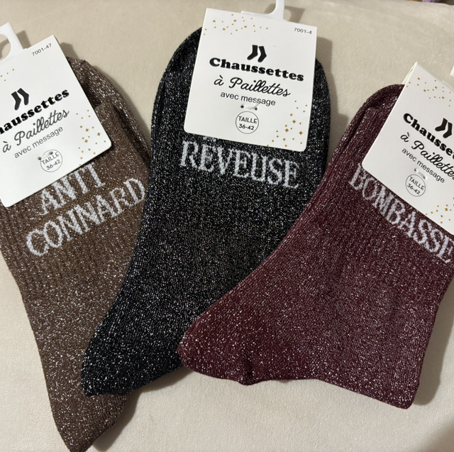 Chaussette à paillettes lot 15