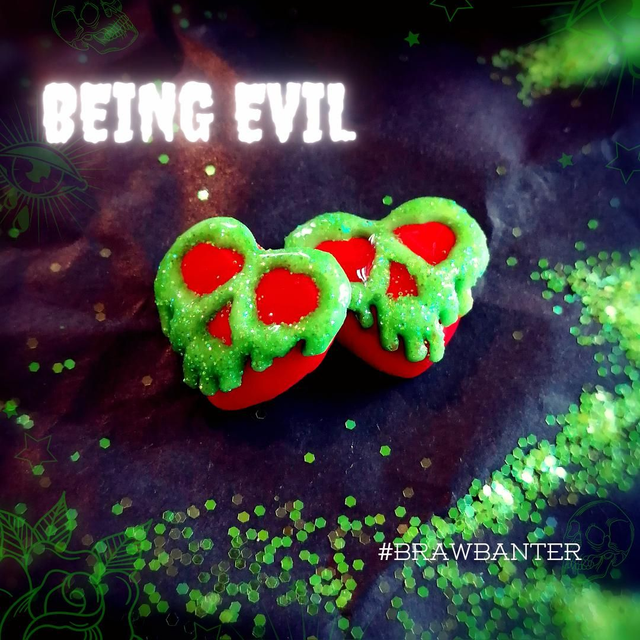 Poison Apple Heart Earrings