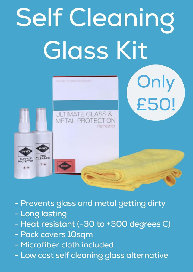 Glass and metal cleaning kit 
