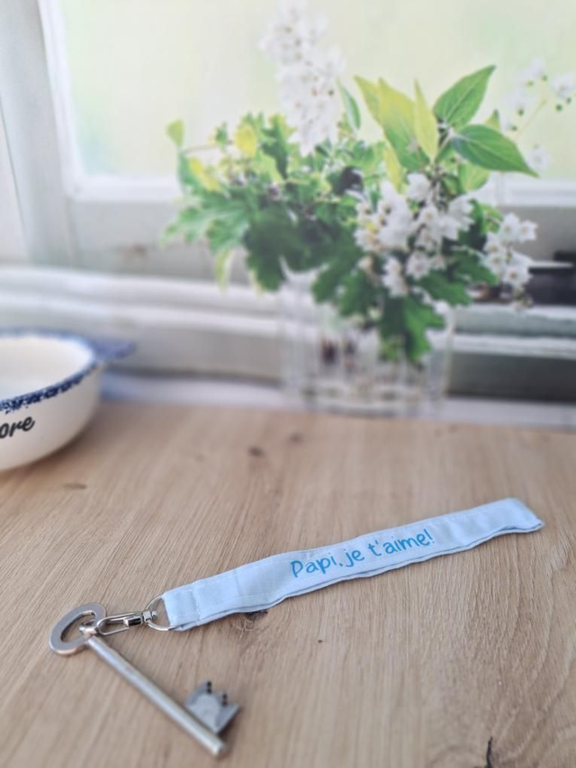 Porte-clés - Papi je t'aime, bleu clair