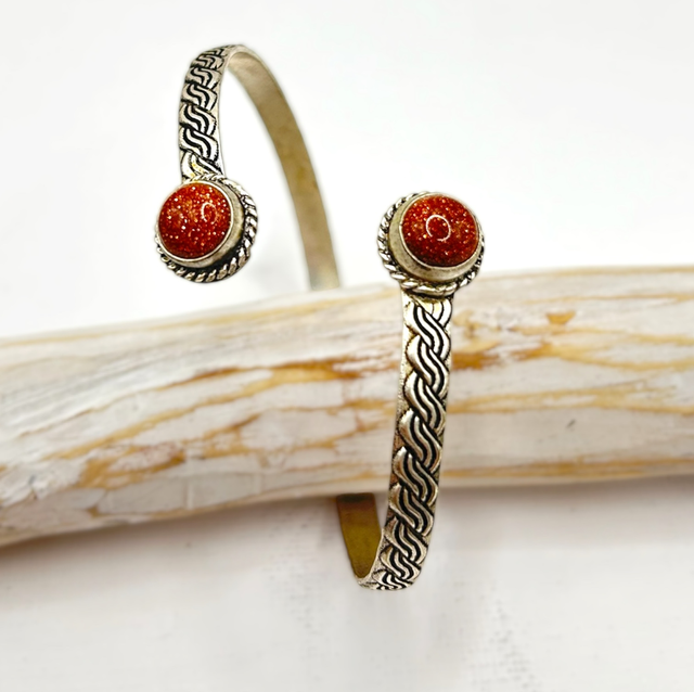 Bracelet SHANKRA – Marron pailleté 