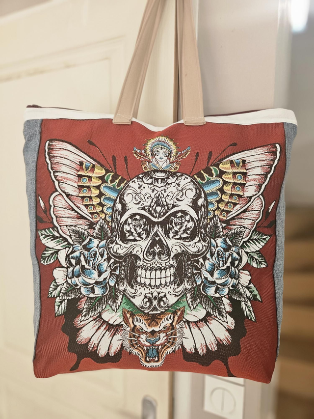 Sac Week-end tête de mort papillon 