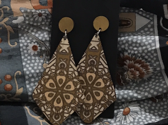 Wood Earrings- Mixed - MSDE82