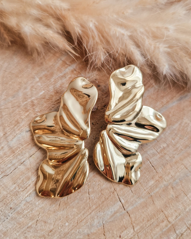 Boucles d'oreilles puces "Demi fleurs"