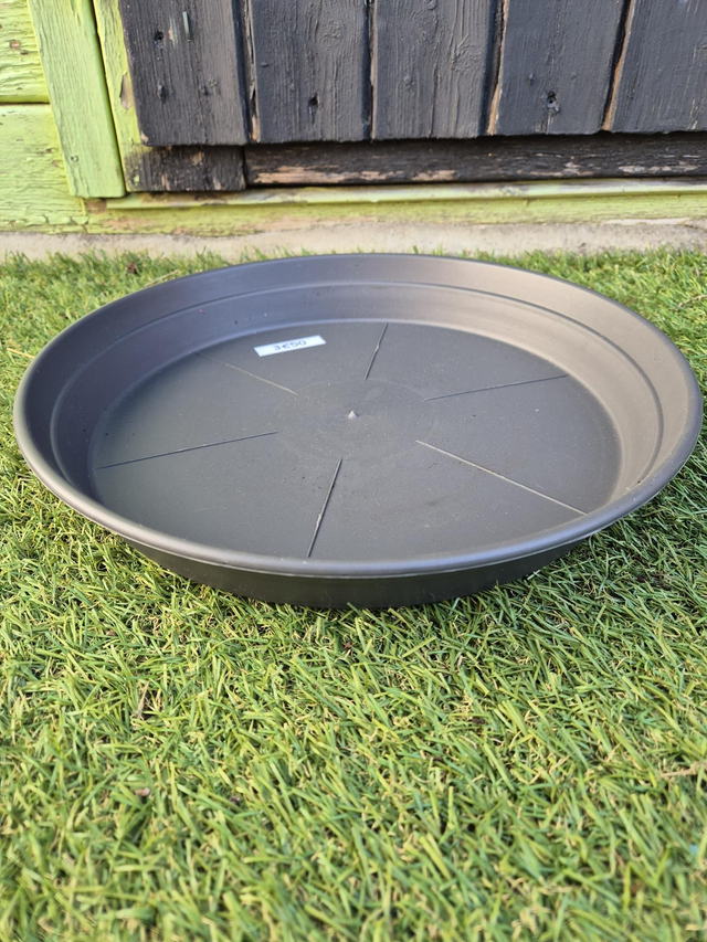 Soucoupe plastique gris diamètre 27cm 