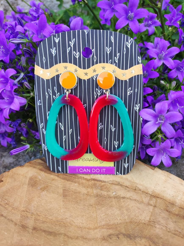 Boucles D&#039;oreilles &#039;Fluo Inkling&#039;