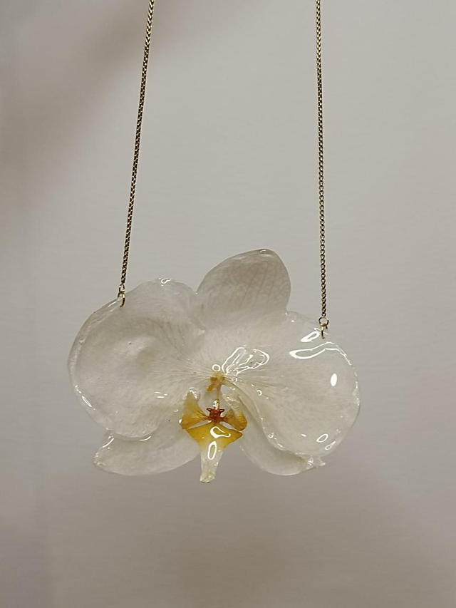 Collier Orchidée Blanche