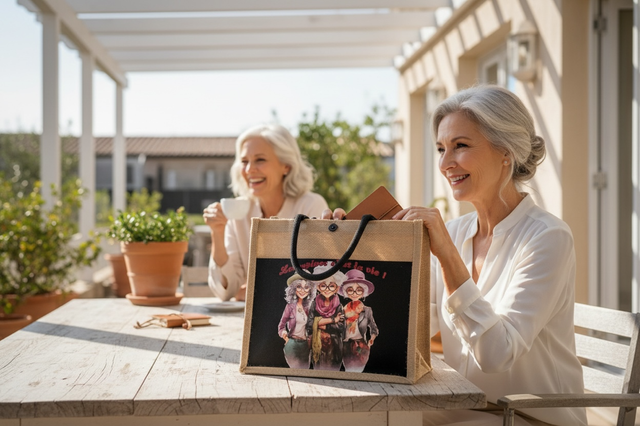 Sac en jute personnalisé, « les Copine, c’est la vie »