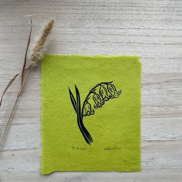 Bluebell mini prints on Khandi paper