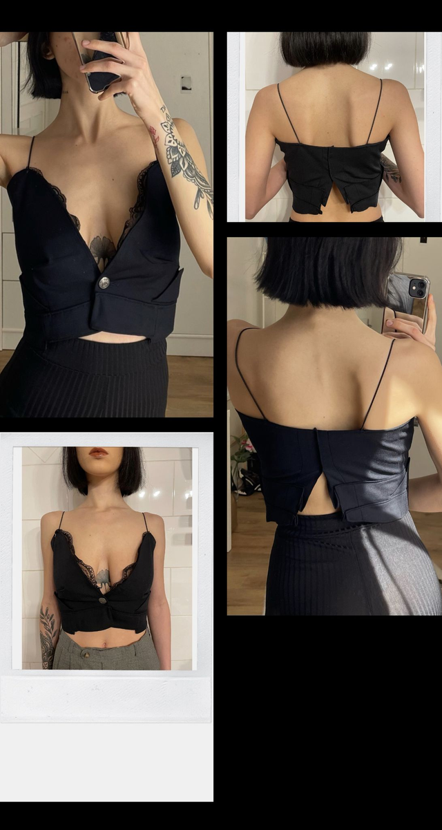 (Prototype) Bustier Upcycled - Avec Dentelle - XS